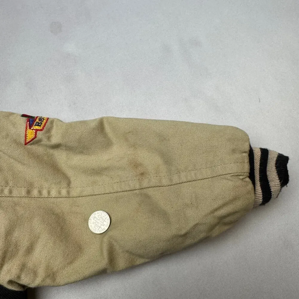 Vintage 90s Disney Store Tigger Varsity Canvas Hooded Jacket Toddler XXS 2/3